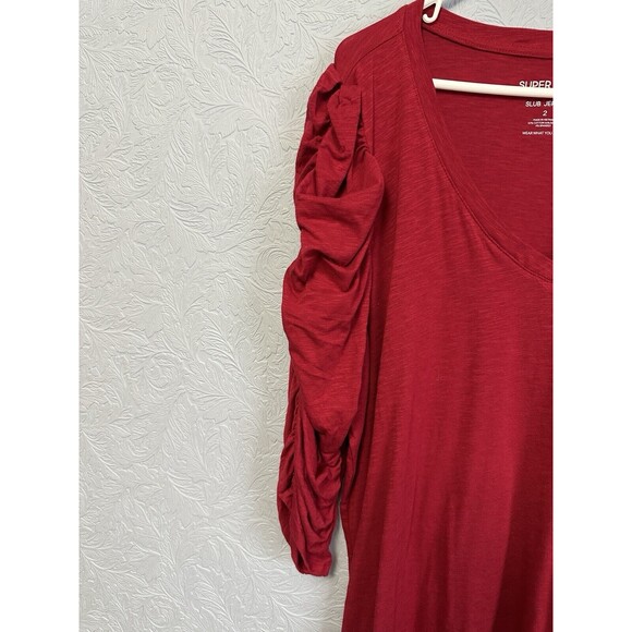 Super Soft by Torrid Size 2X 2 Cinched Sleeves Top A21 - Picture 3 of 6